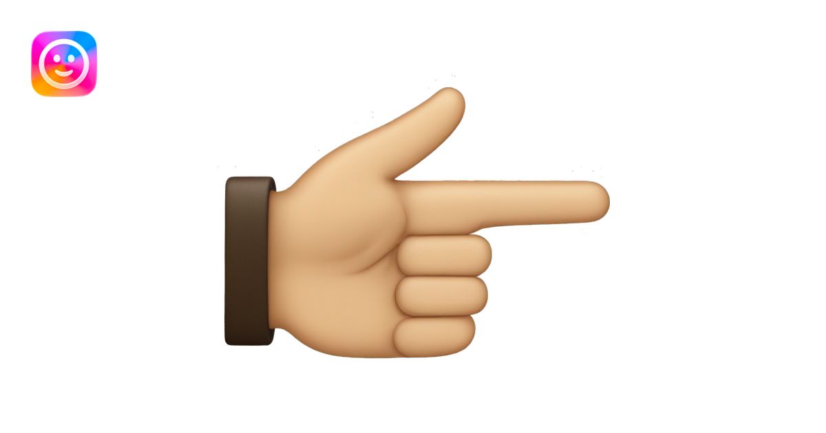 backhand index Finger pointing up emoji | AI Emoji Generator