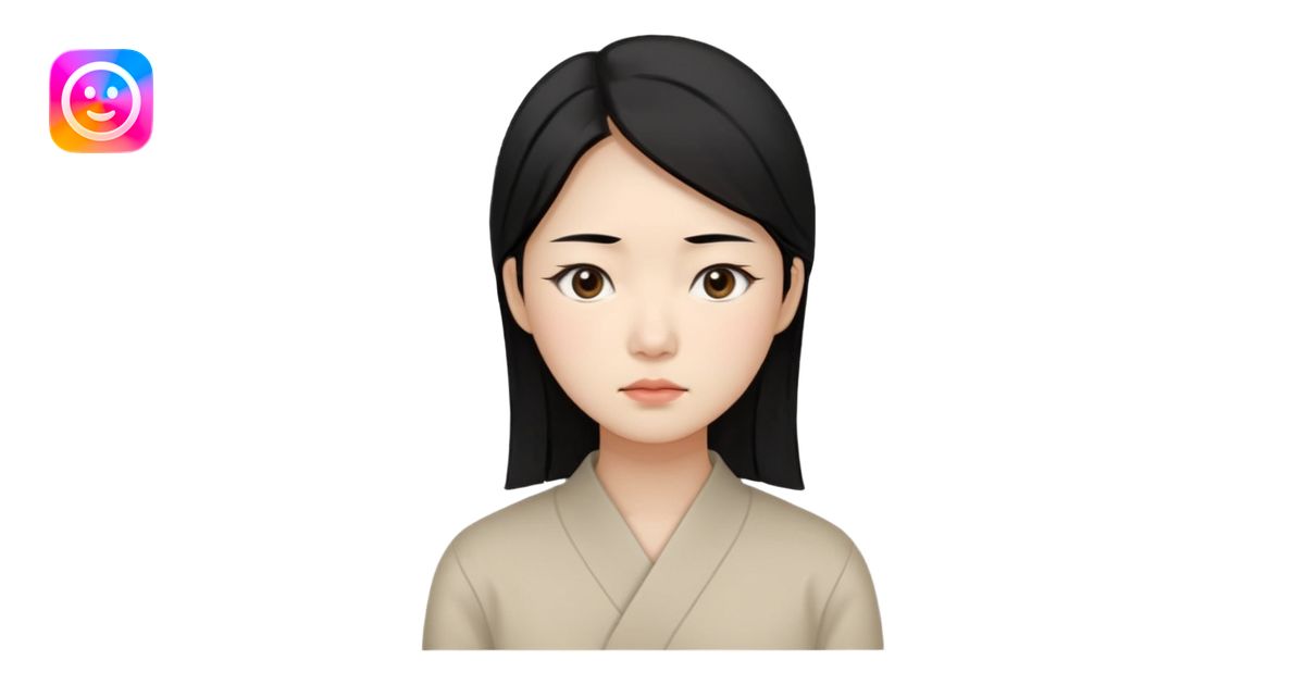 Korean woman, East Asian features, female human face avatar, headshot ...