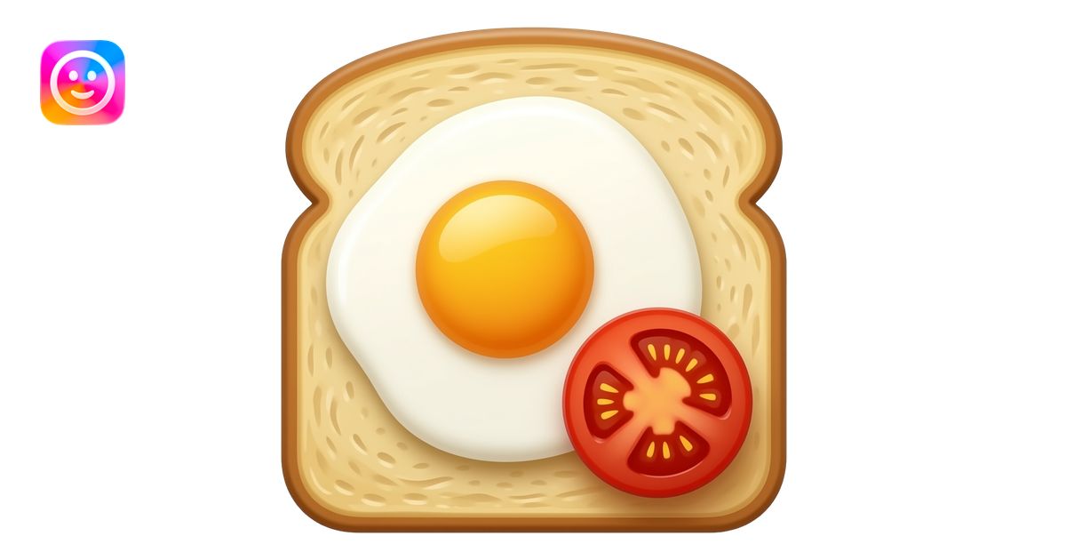 toast with egg and tomato emoji | AI Emoji Generator