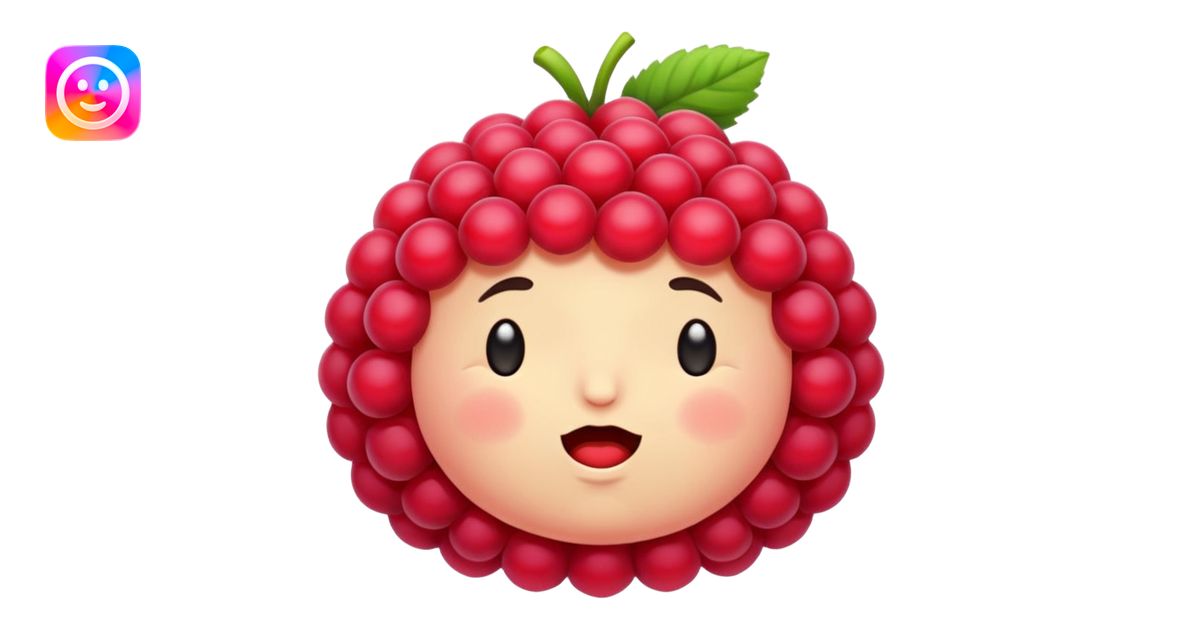 Raspberry emoji sleepy emoji | AI Emoji Generator