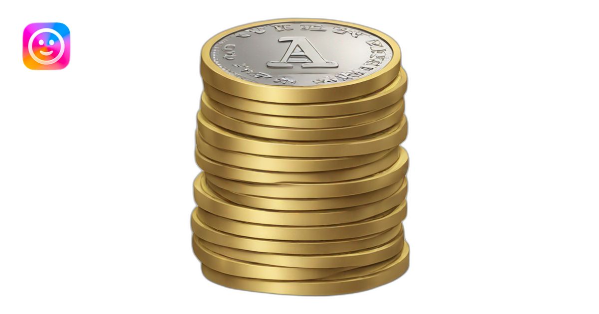 a stack of coins emoji | AI Emoji Generator