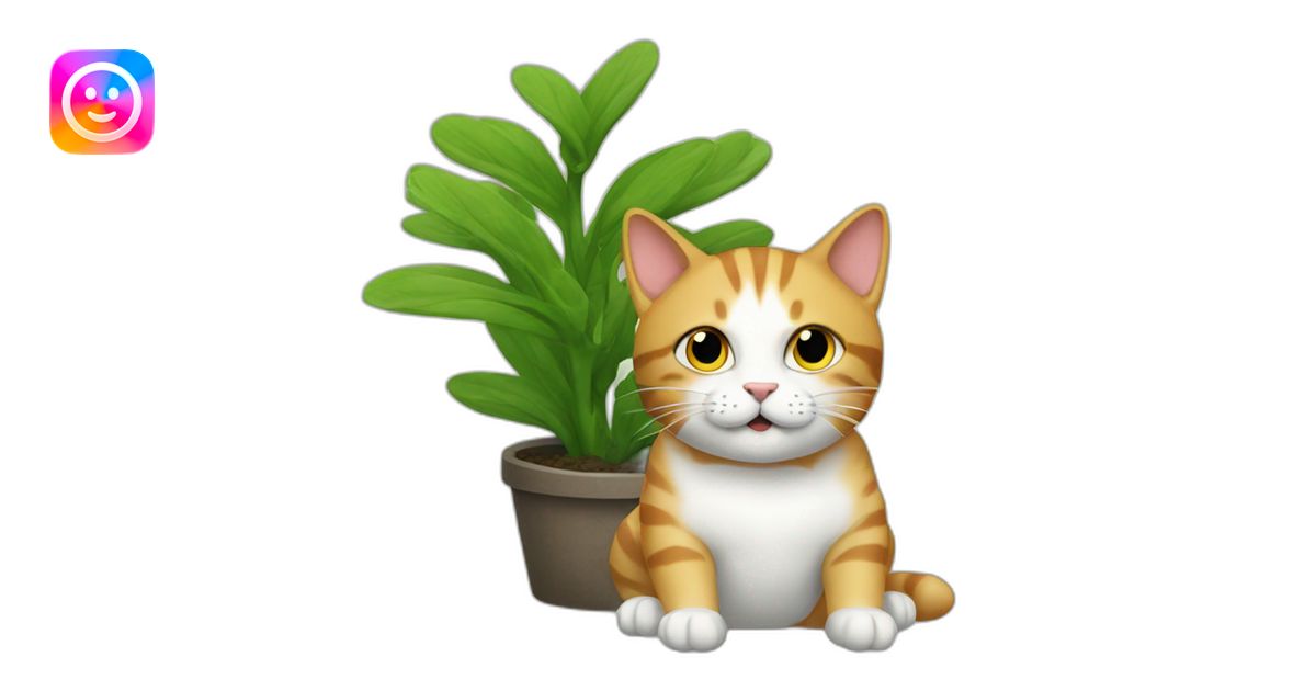 Cat plant emoji | AI Emoji Generator