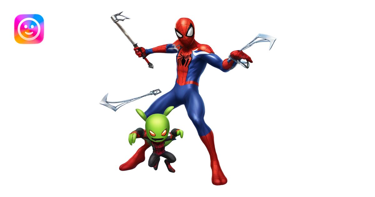 spiderman from marvel rivals with the keyblade from kingdom hearts ...