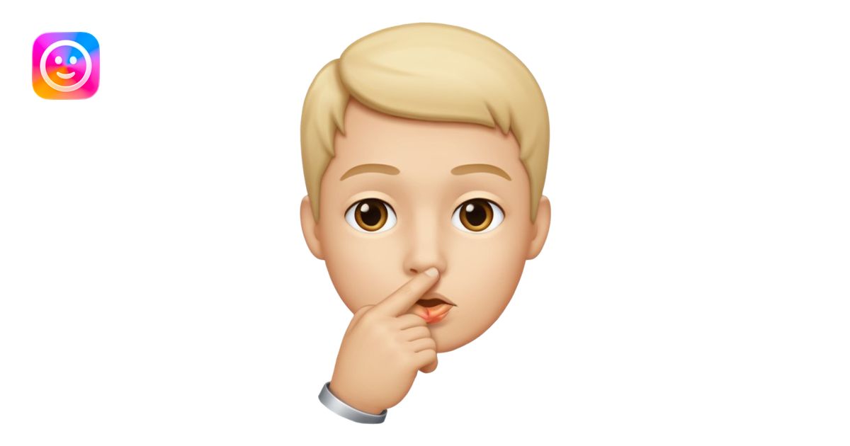 shushing finger emoji | AI Emoji Generator
