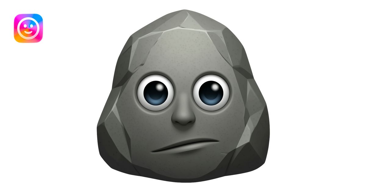 dark face rock emoji | AI Emoji Generator