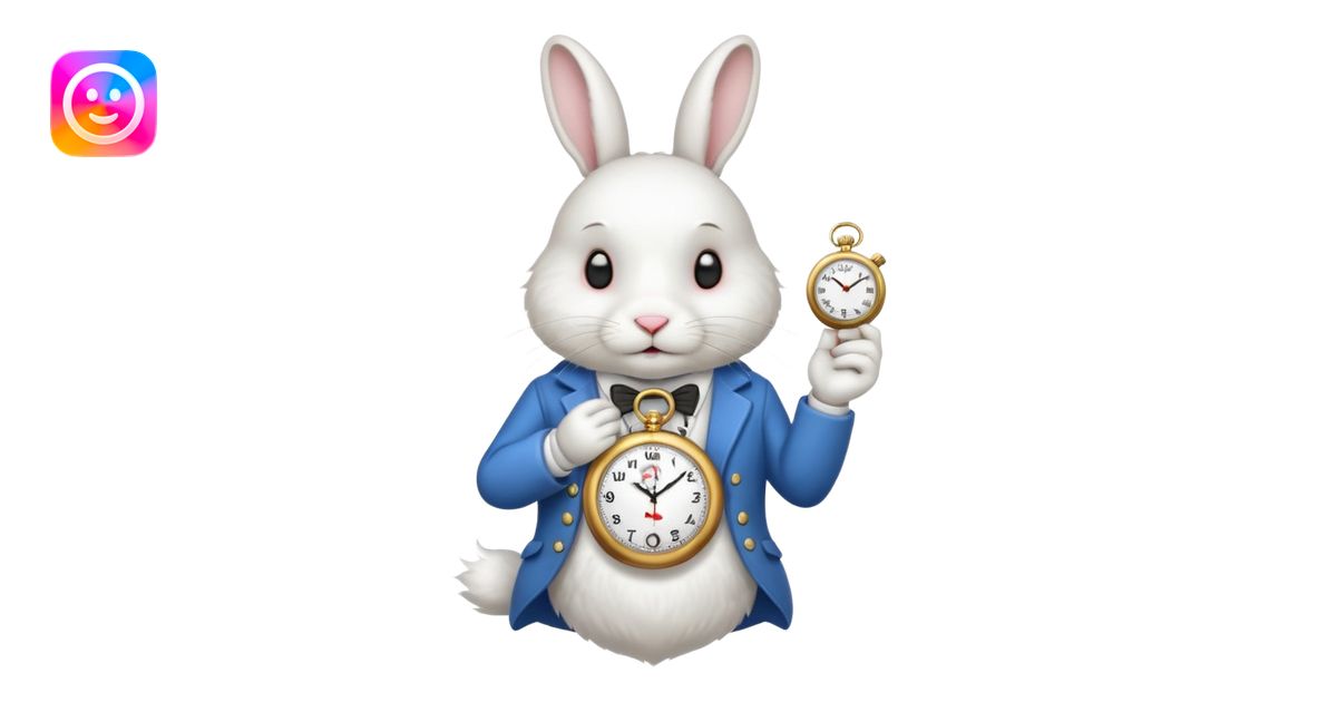 A rabbit checking time emoji | AI Emoji Generator