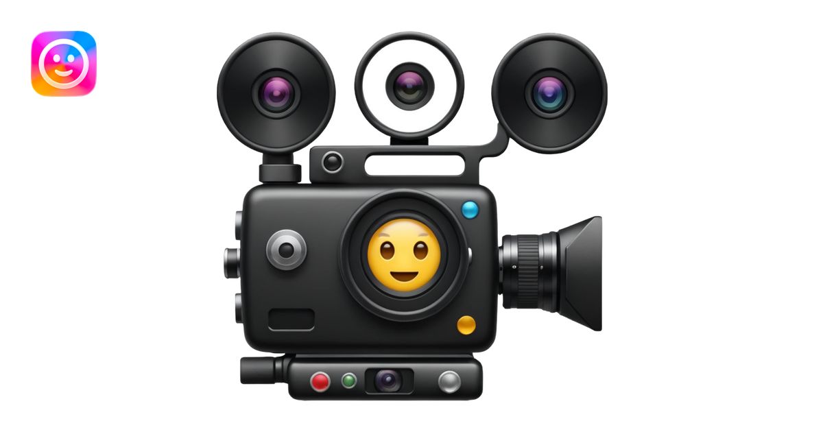 Video camera with elements 1-2 of others emoji emoji | AI Emoji Generator