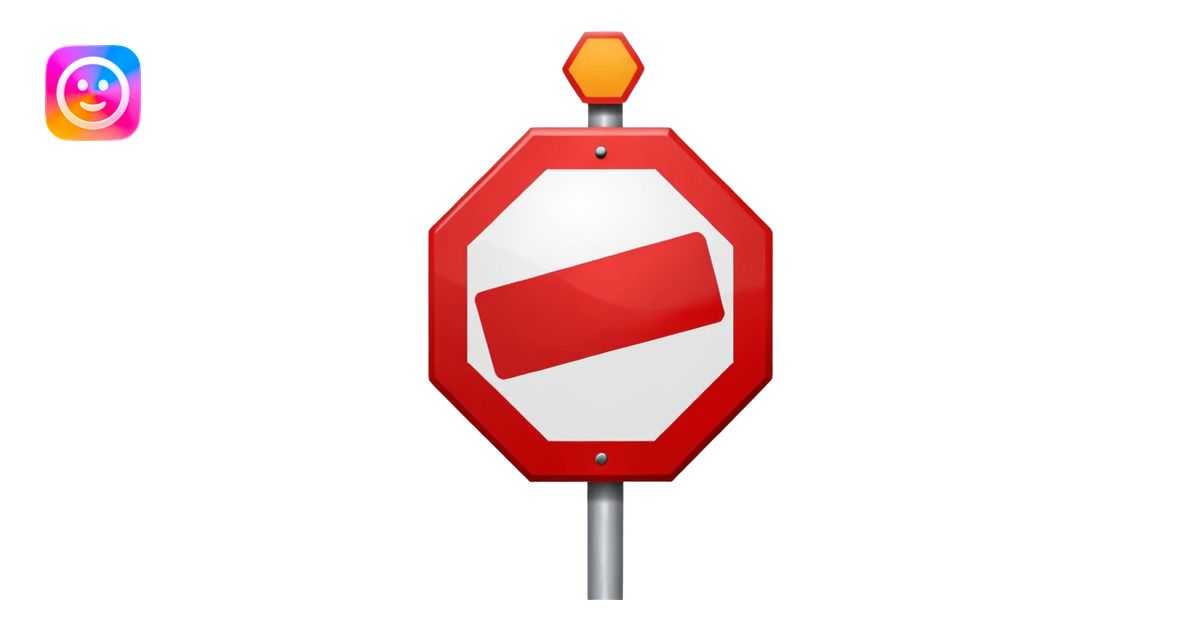 Stop sign emoji | AI Emoji Generator