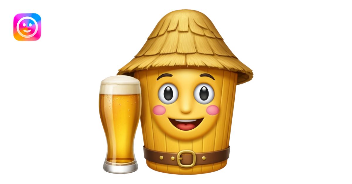 Ein lachendes Emoji mit Bierglas und Gamsbart Hut emoji | AI Emoji ...