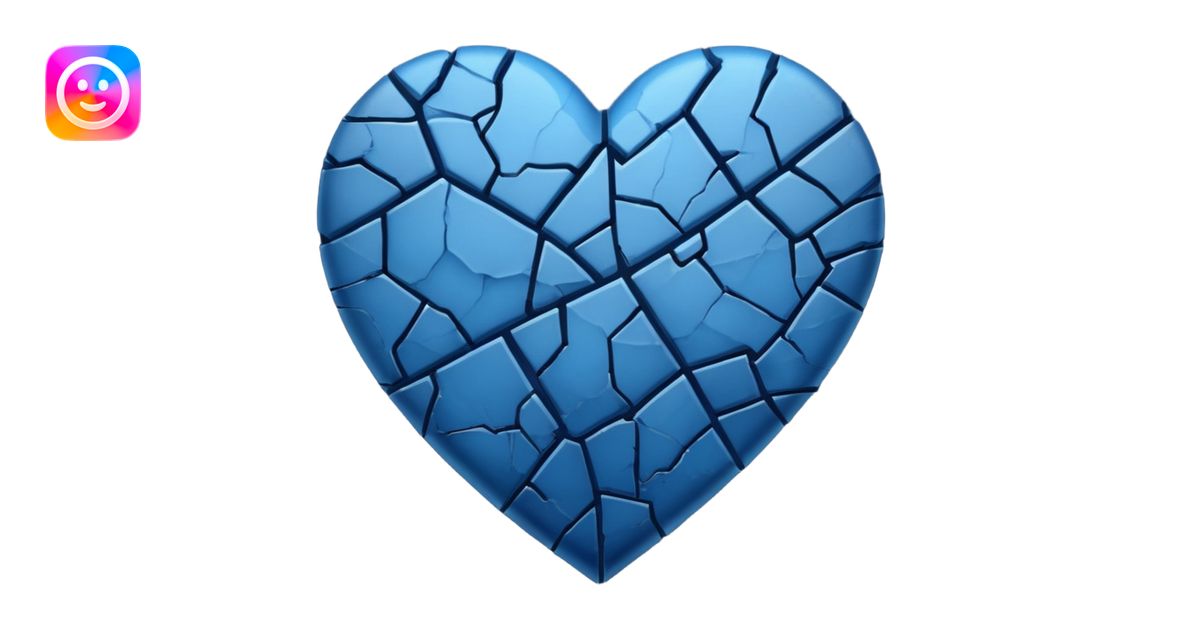 Emoji de corazón azul roto emoji | AI Emoji Generator