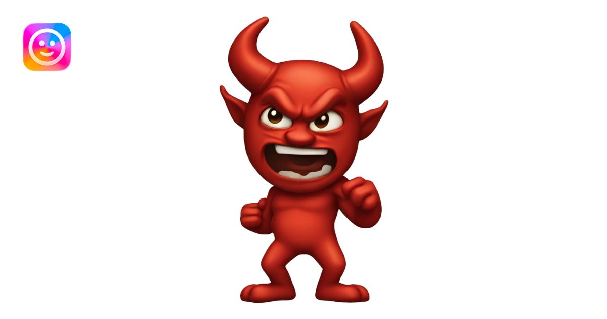 Red devil that’s cool emoji | AI Emoji Generator