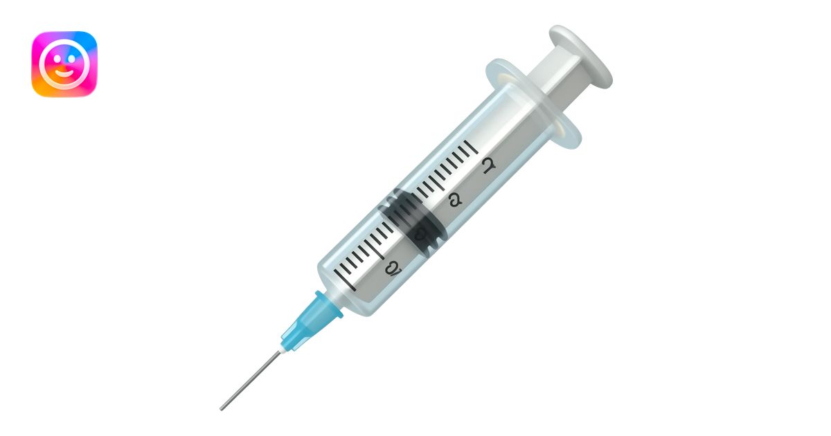 Clean Realistic Medical Syringe emoji | AI Emoji Generator