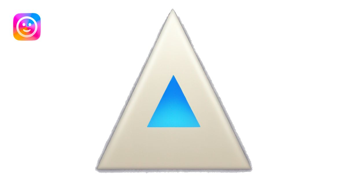 Blue triangle basic emoji | AI Emoji Generator