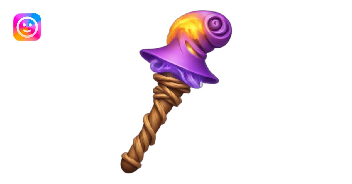 Twisted magic wand emoji | AI Emoji Generator
