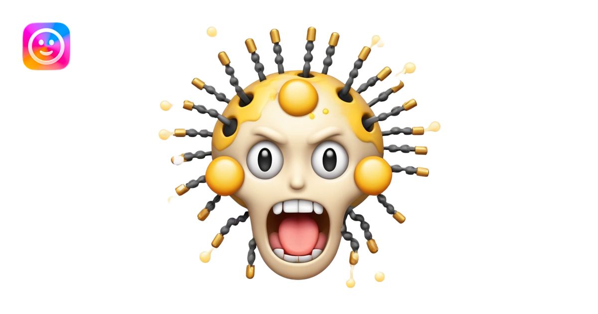 absolutely insane emoji with eyes popping out of sockets on springs ...