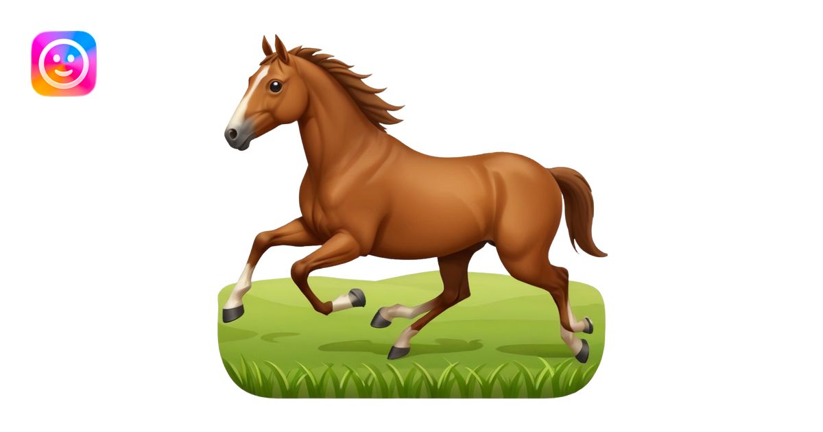 a horse escaping from the paddock emoji | AI Emoji Generator