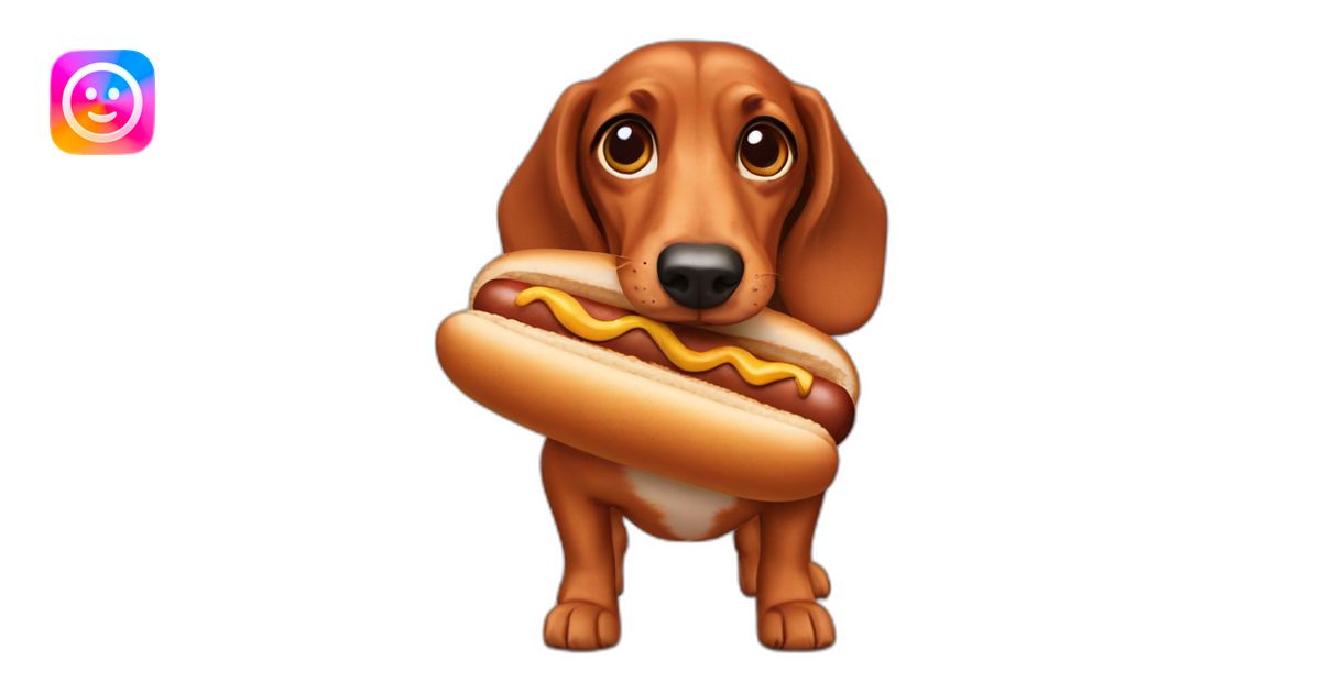 teckel-hot-dog emoji | AI Emoji Generator
