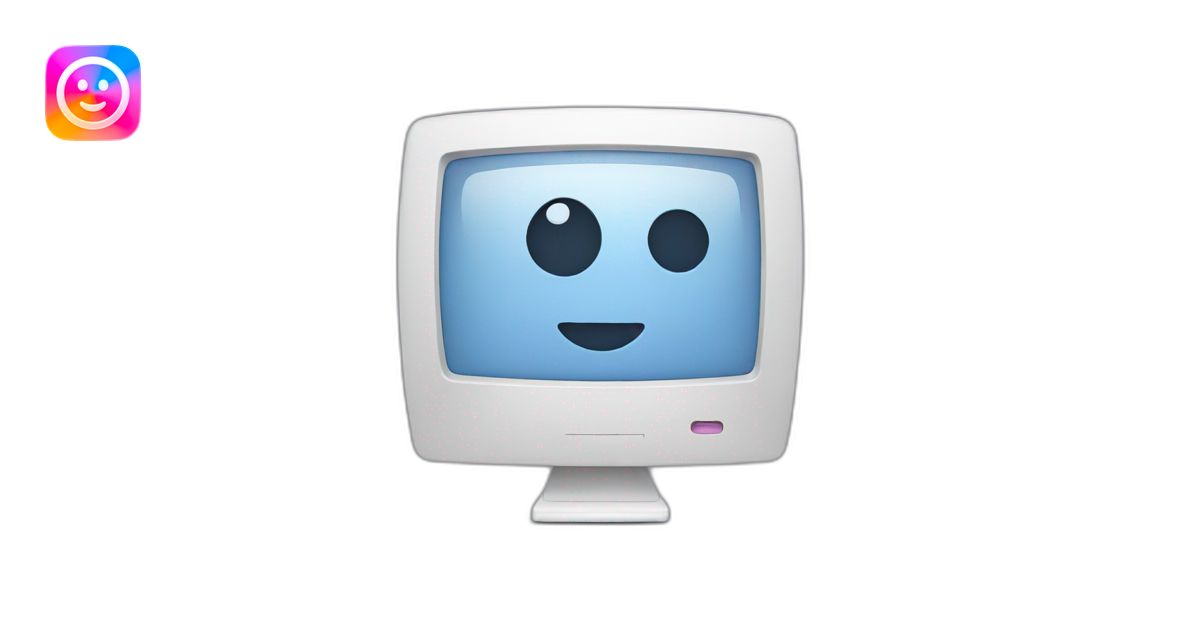 computer with the video call on the screen emoji | AI Emoji Generator