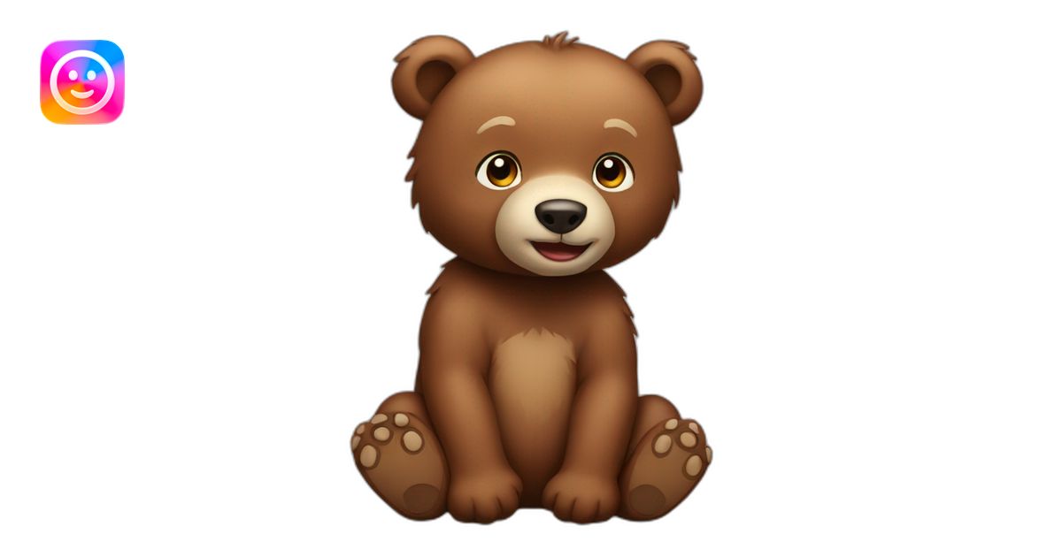 Brown Bear cub emoji | AI Emoji Generator