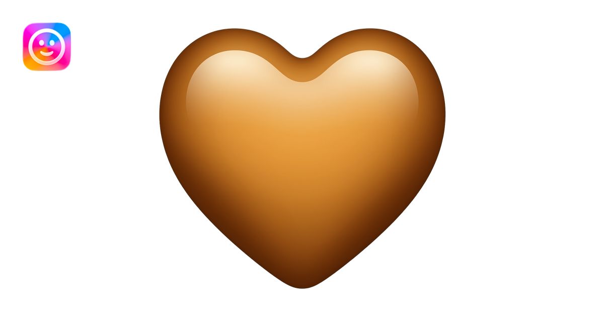 glossy caramel heart emoji | AI Emoji Generator