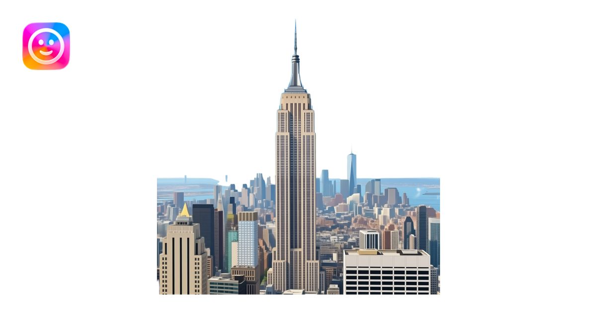 ultra realistic detailed new york empire state building. no background ...