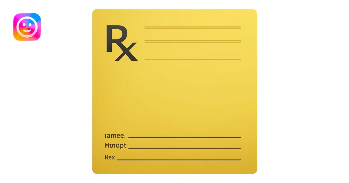 medical prescription yellow emoji | AI Emoji Generator