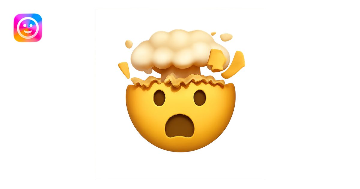 face with exploding head emoji emoji | AI Emoji Generator