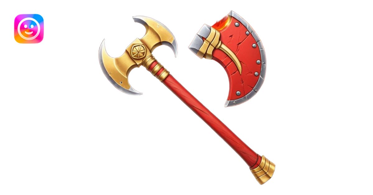 Ares battle axe object icon, ancient Greek war god axe, double-bladed ...