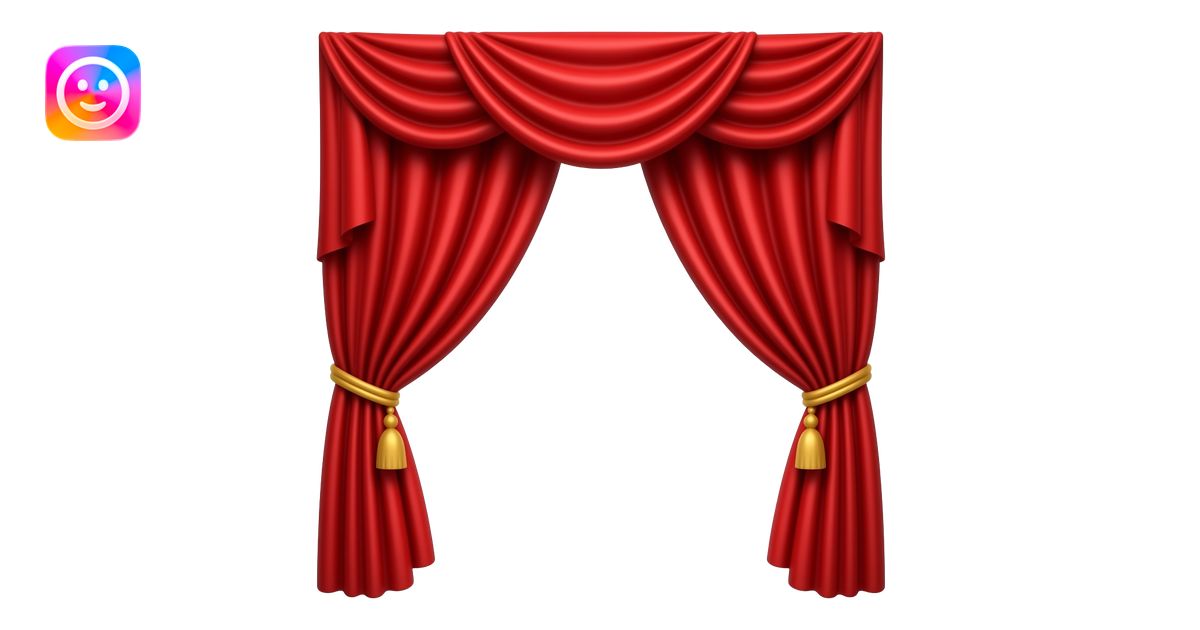 Red curtain emoji | AI Emoji Generator