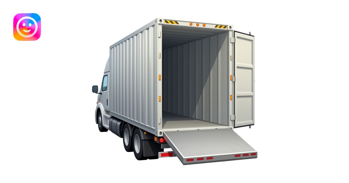 cargo trailer open from right emoji | AI Emoji Generator