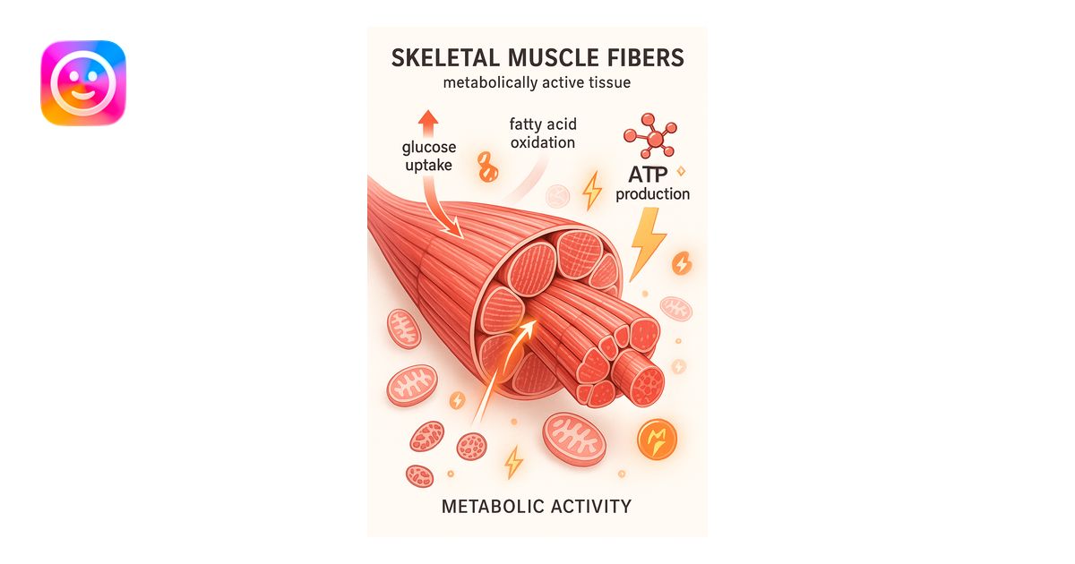 a highly detailed cross-section of human skeletal muscle fibers, shown ...