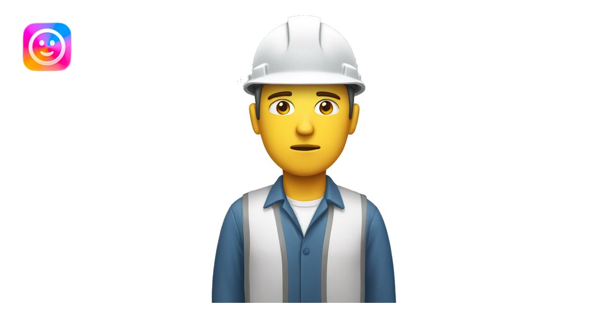 white sad engineer emoji | AI Emoji Generator