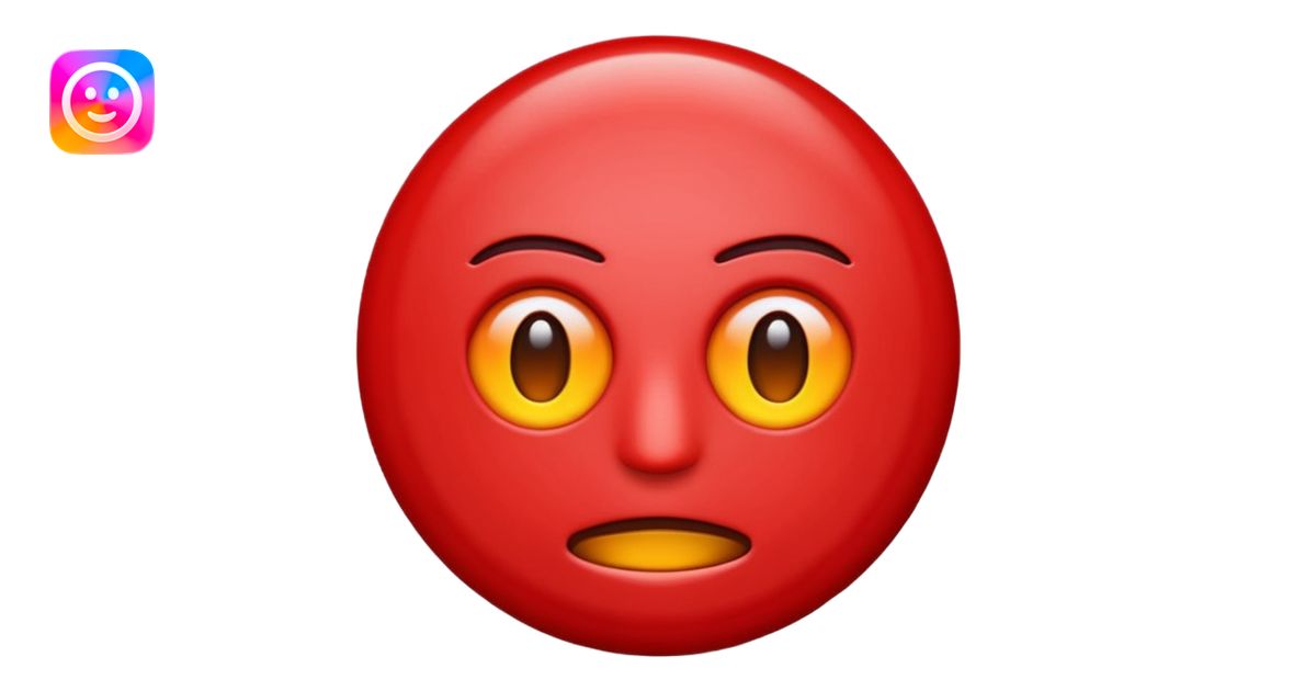 Urgent red alert emoji, glowing red, strong contrast, simple emoji ...