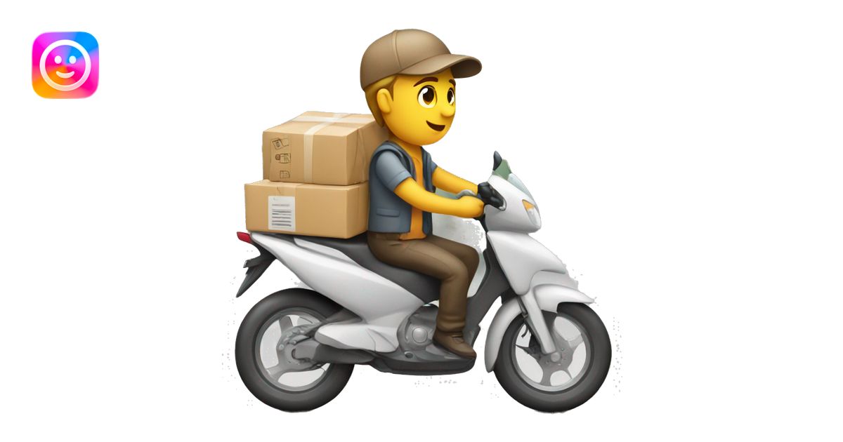 courier with auto gift delivery emoji | AI Emoji Generator