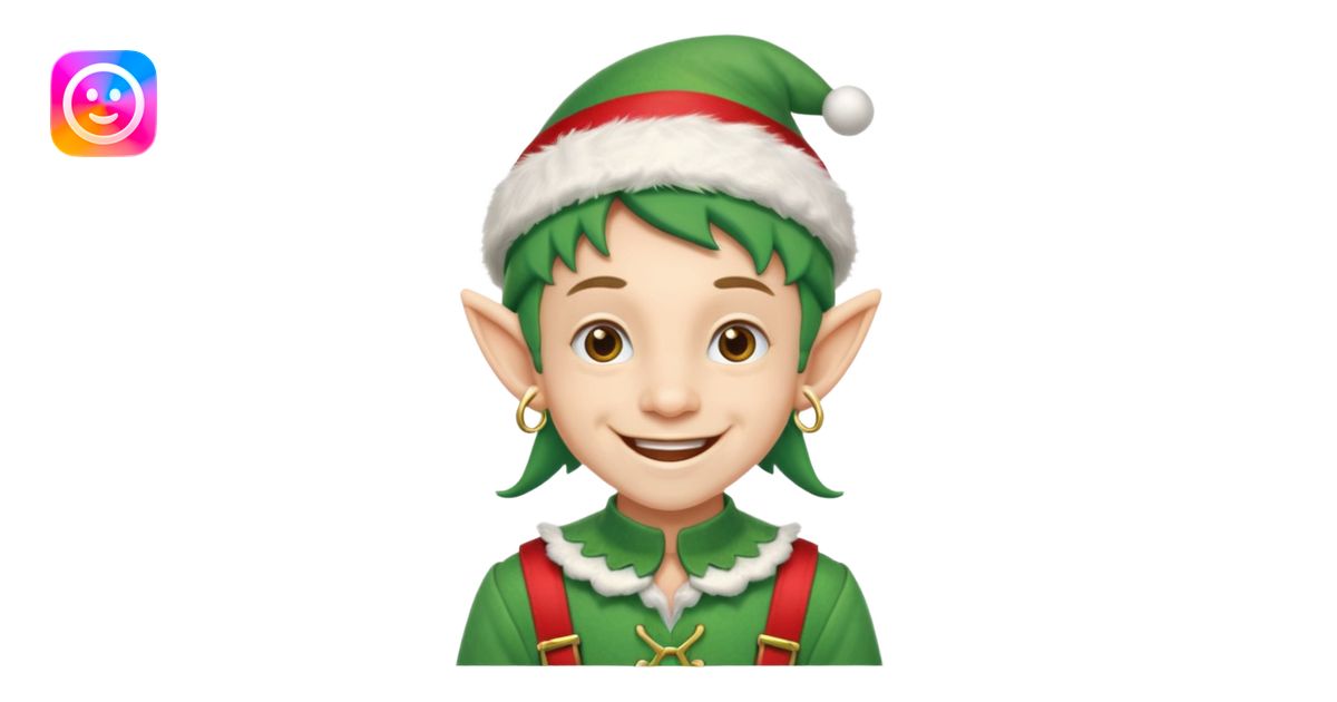 duende navideño con una sonrisa amplia y brackets en los dientes motivo ...