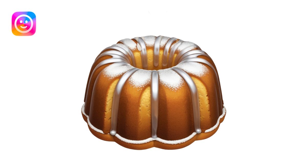 bundt cake with powdered sugar emoji | AI Emoji Generator