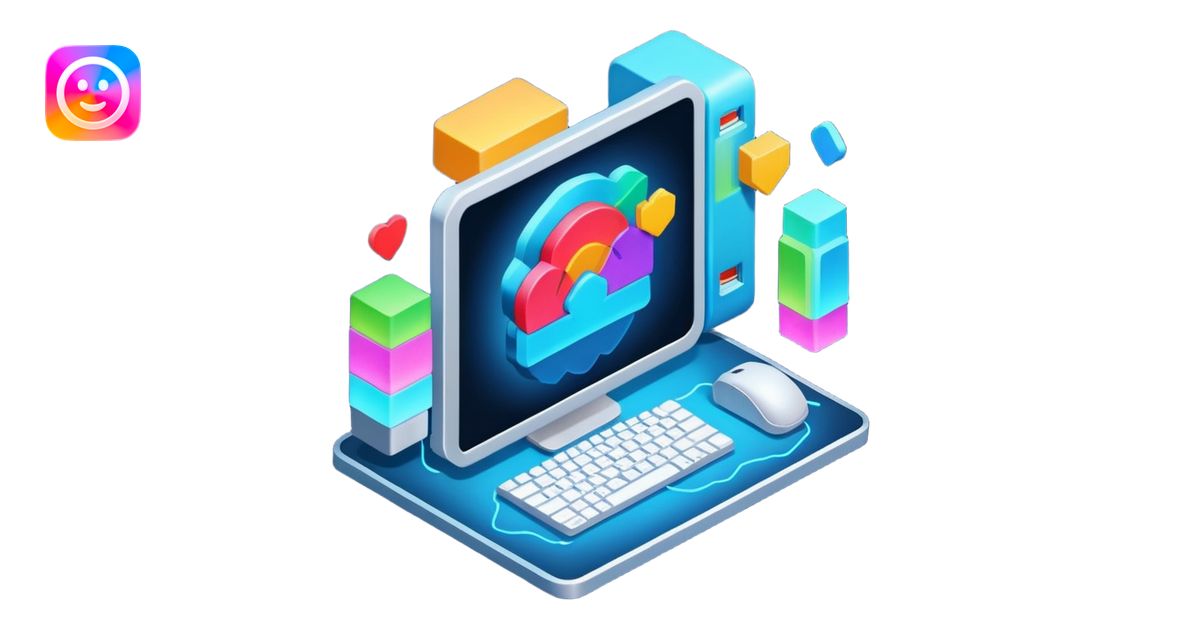 isometric, image of computer systems, processes, data integrating ...
