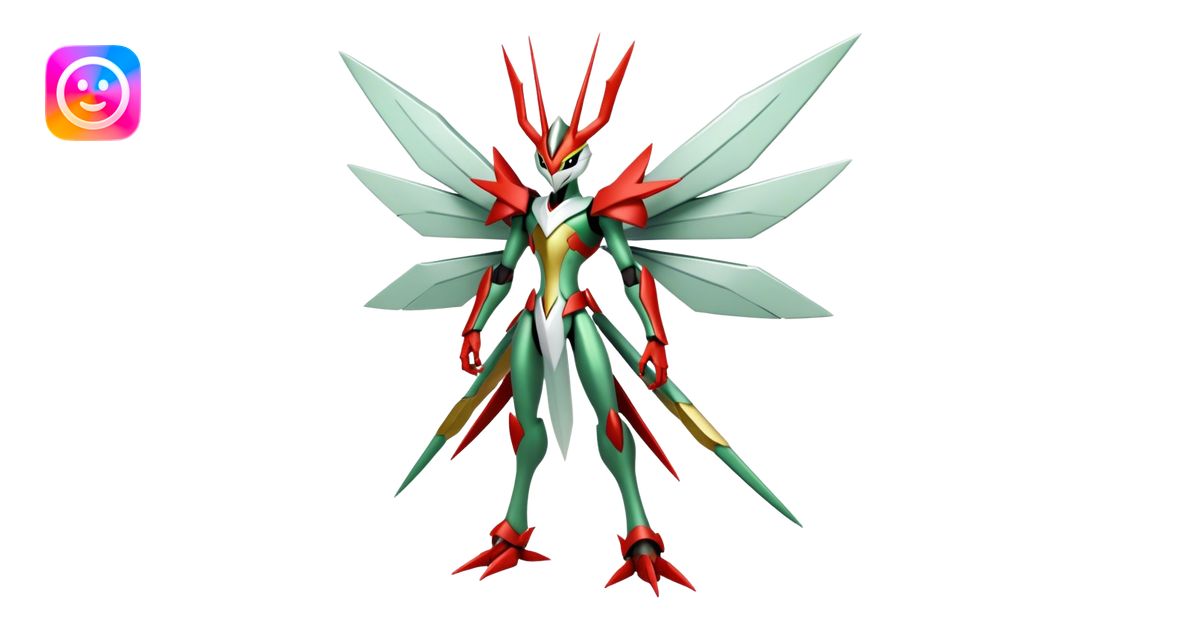 Cool Edgy Shiny Ethereal Legendary Kartana-Digimon-Scizor-hybrid full ...
