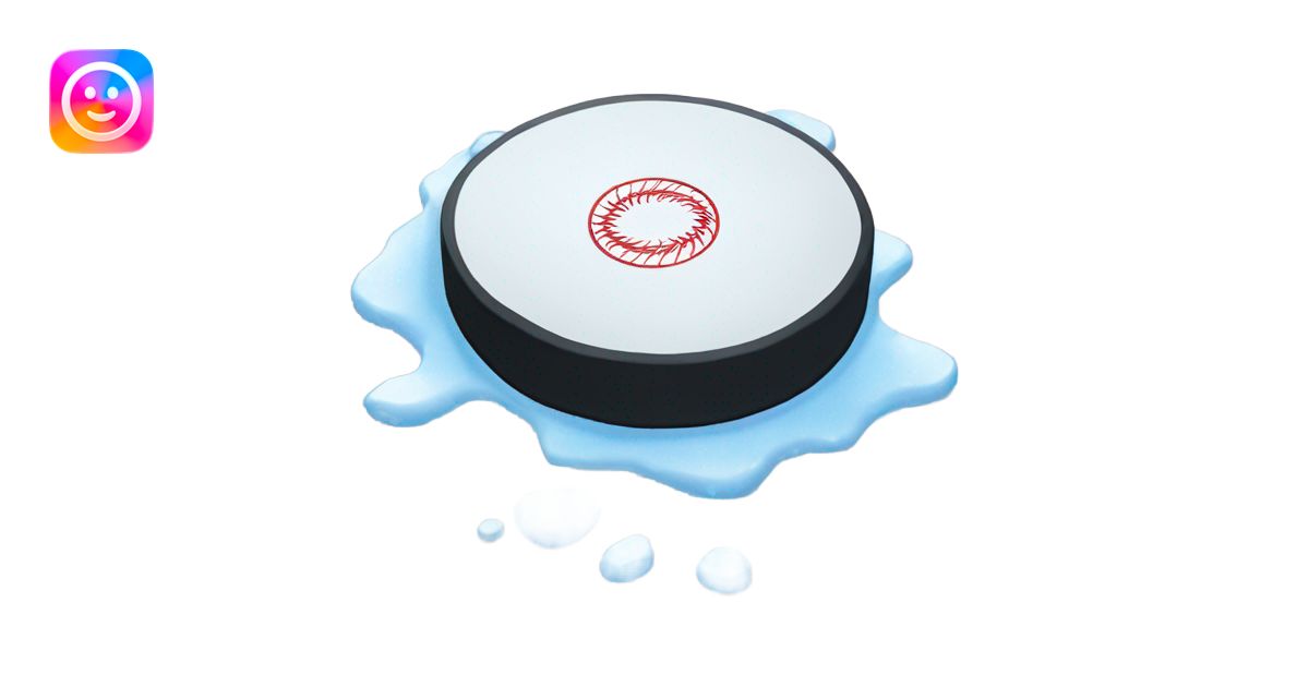 hockey puck on ice emoji | AI Emoji Generator