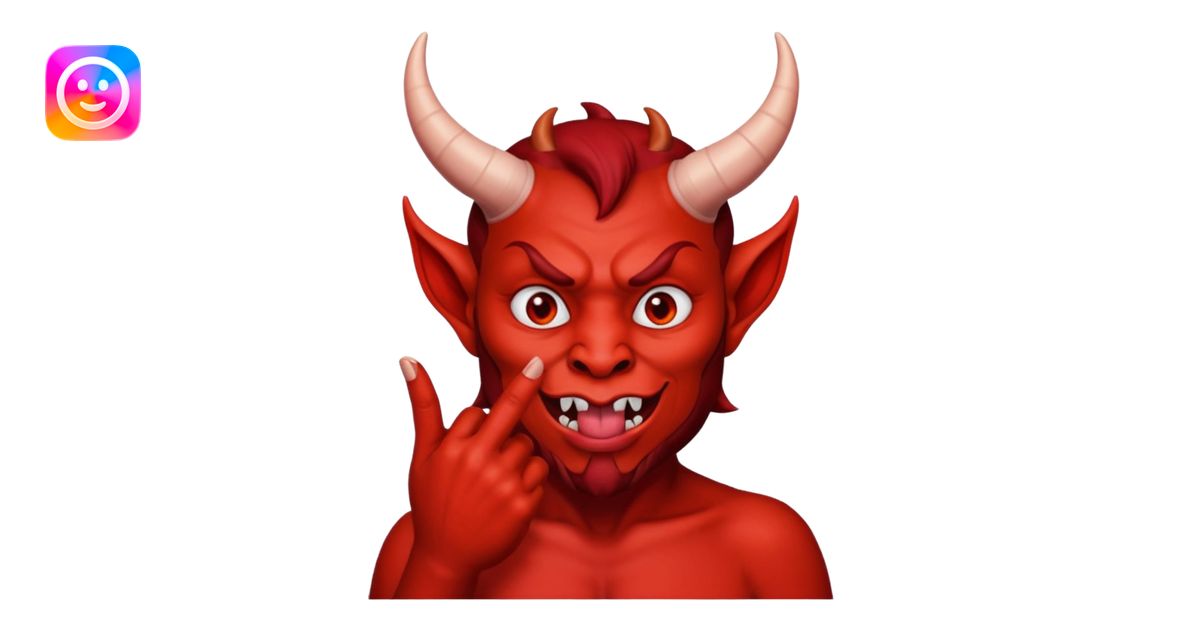 Creppy devil and shushing someone 🤫 like over there mouth emoji | AI ...