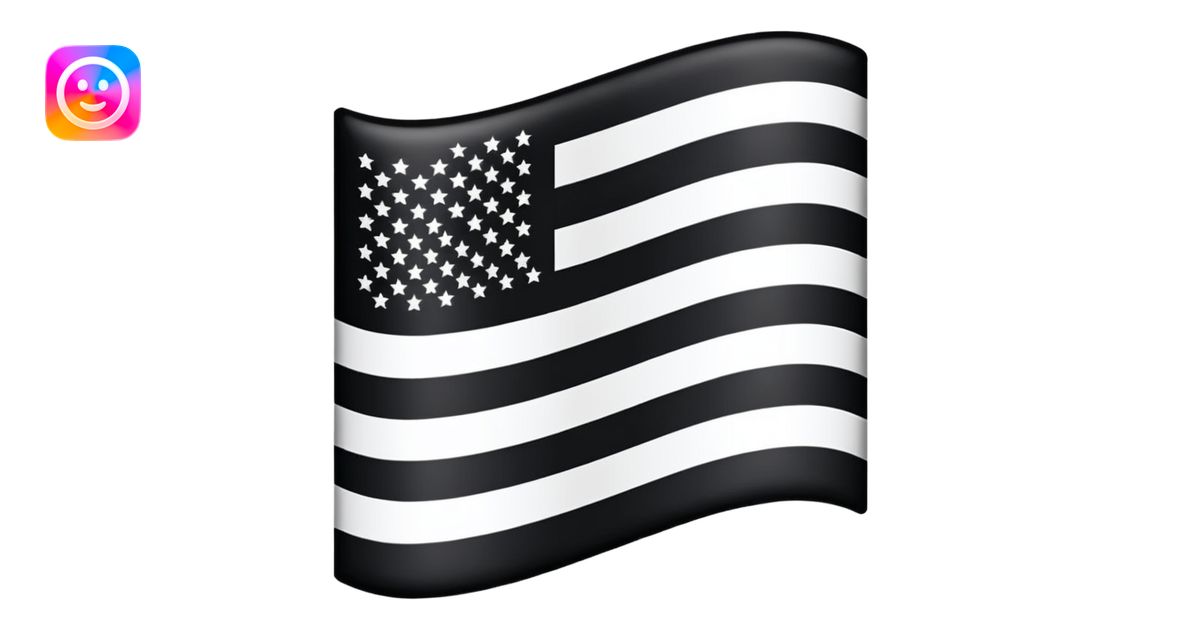 A simple flag with three black horizontal lines and three white ...