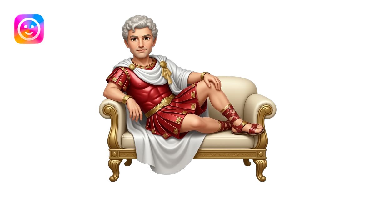 Julius Caesar from Roman Empire with brown eyes, white curly hair, red ...