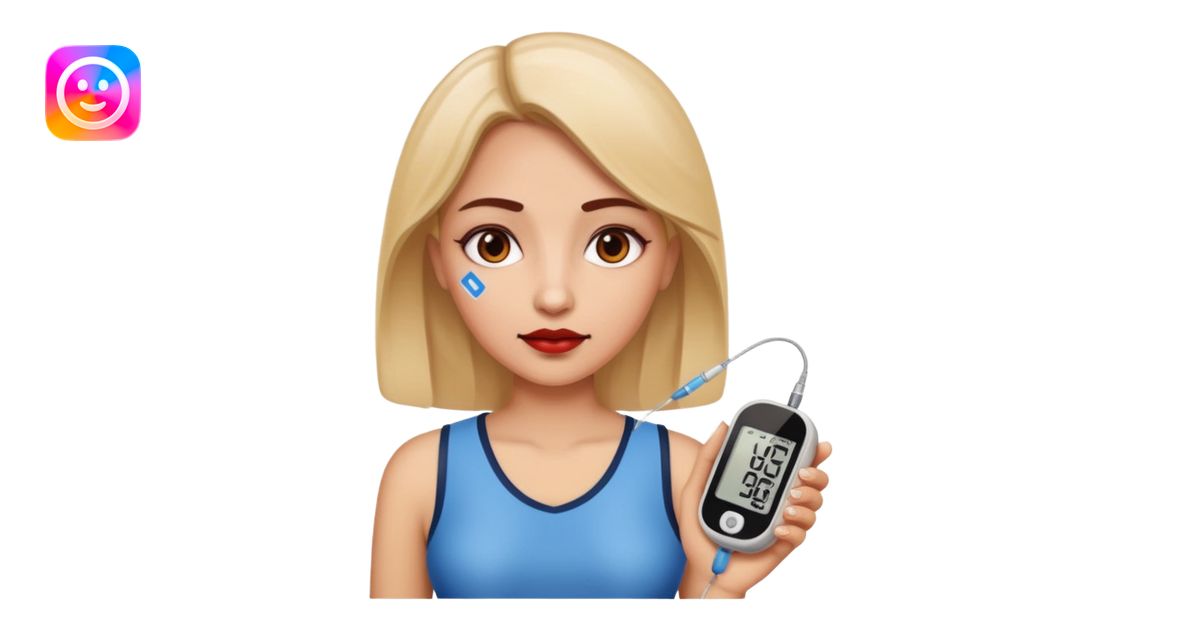chronic diseases (diabets) woman iOS emoji style emoji | AI Emoji Generator