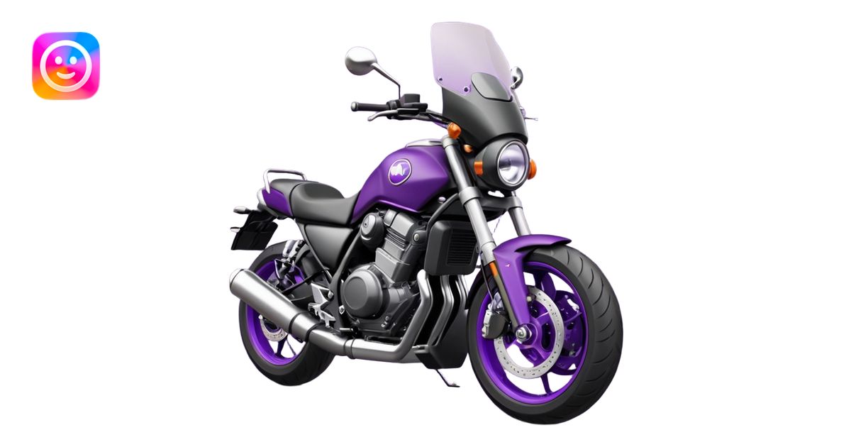 Créer un emoji copiable sur mon système iOS avec une moto mt07 noir ...