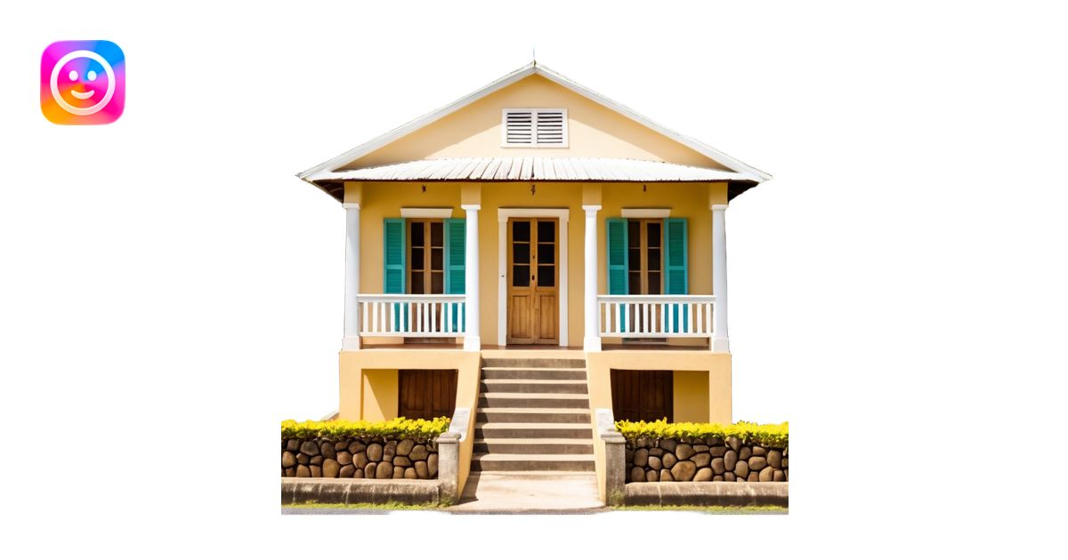 A typical wooden house from rural Puerto Rico with a central functional ...