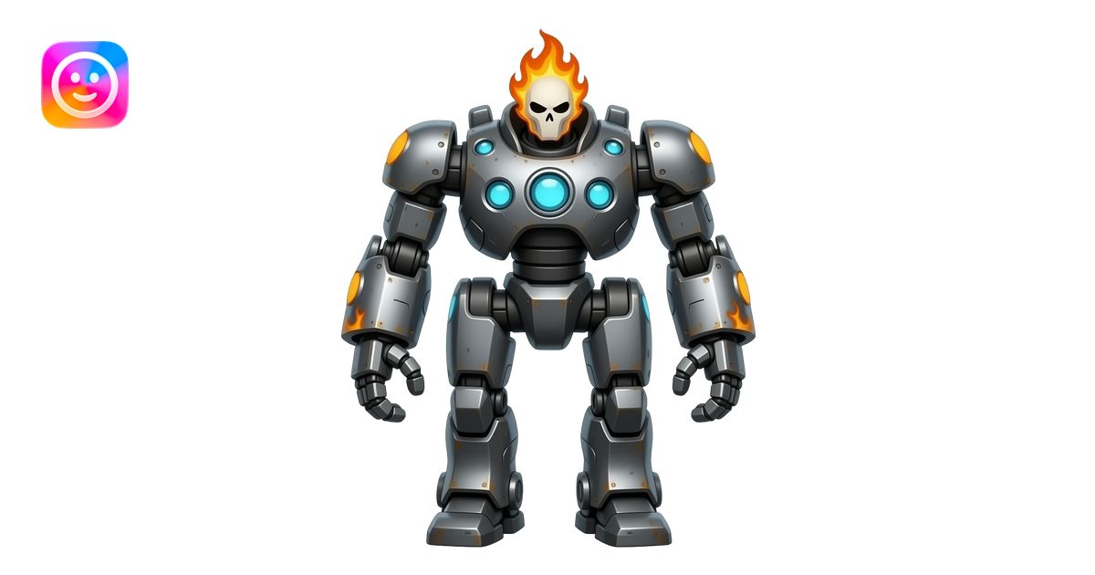 The marvel character Ghost Rider on a war robots frontiers robot as the ...