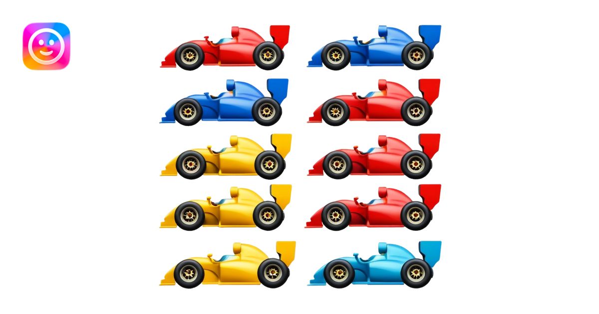racing car emojis emoji | AI Emoji Generator