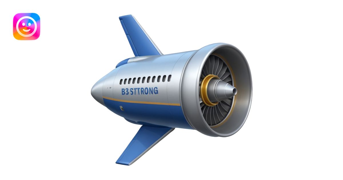 B737 Strong big Jet Engine emoji | AI Emoji Generator