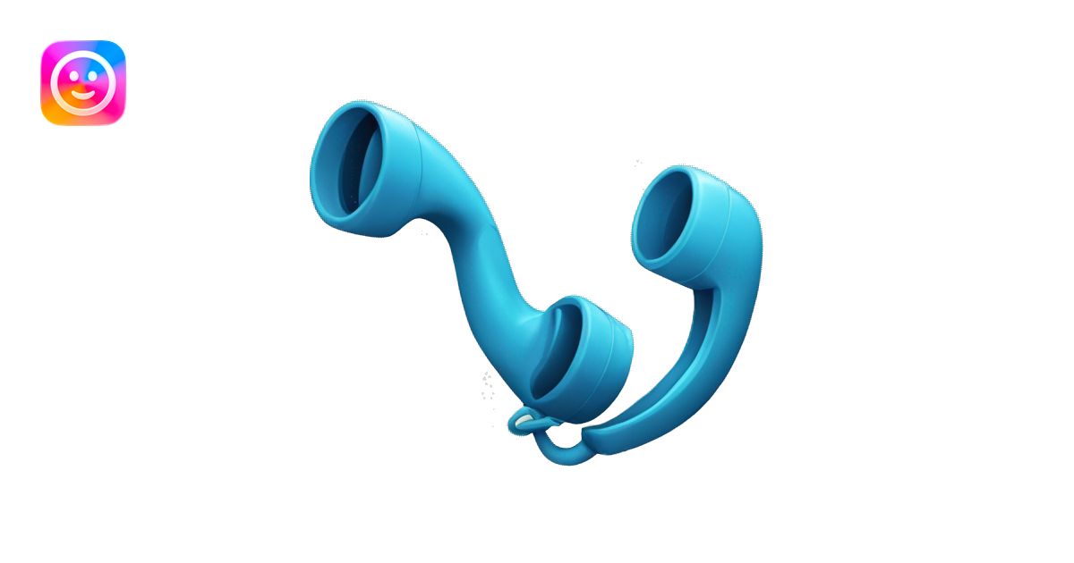 An emoji of a phone receiver, tilted as if making or receiving a call ...