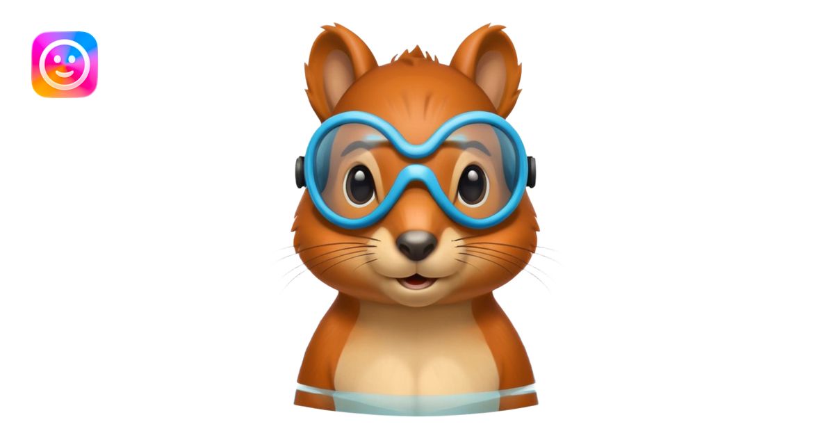 squirrel with swimming goggles emoji | AI Emoji Generator